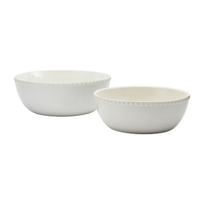 Fieldcrest Beaded 2-pc. Ceramic Serving Bowl