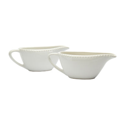 Fieldcrest Beaded Ceramic Gravy Boat