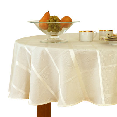 Elrene Home Fashions Elegance Plaid Jacquard Tablecloth