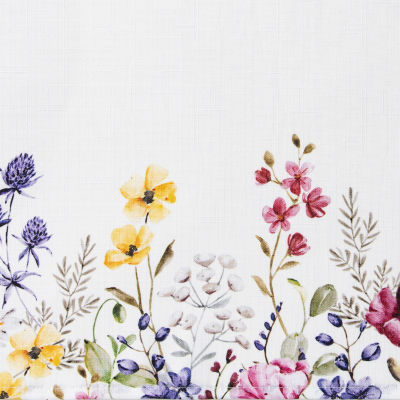 Elrene Home Fashion Poppy Wildflower 70" Round Tablecloth