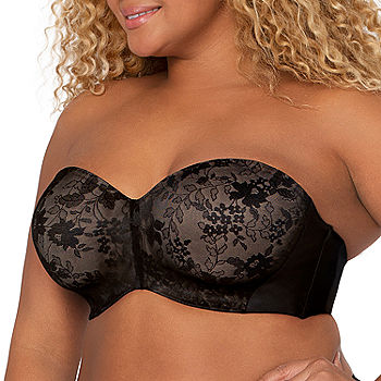 Strapless Lace Seamless Push Up Drawstring Bandeau– Curvypower