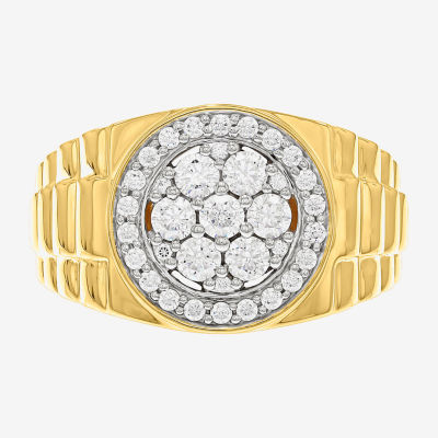 Men's 2 CT. T.W. Genuine Diamond Cluster Ring 10K or 14K Gold