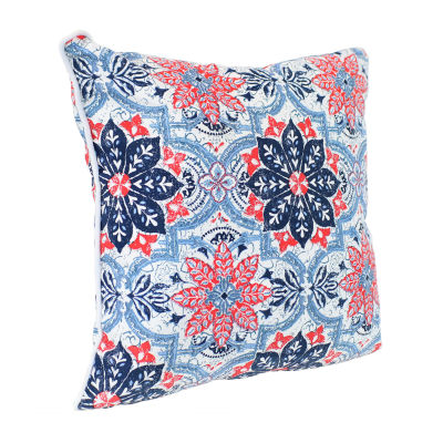 Net Health Shops Red Floral Throw 2-pc. Square Throw Pillow