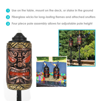 Net Health Shops 3-In-1 Tiki Face Set Of 2 Torch