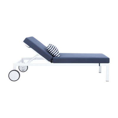 Yves 4pc. Patio Lounge Chair, Color Navy White JCPenney