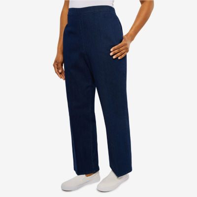 Alfred Dunner Moody Blues Womens Mid Rise Straight Pull-On Pants