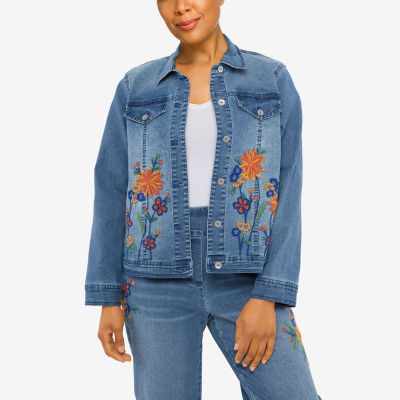 Alfred Dunner Moody Blues Lightweight Denim Jacket, Color: Lt Indigo ...