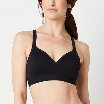 Xersion Light Support Seamless Sports Bra, Color: Black - JCPenney