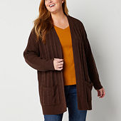 Ambrielle Womens Long Sleeve Cozy Open Front Cardigan