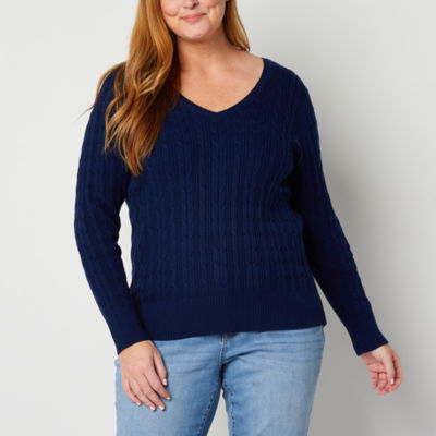 St john's bay 2025 cable knit sweater