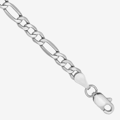 14K Gold Inch Semisolid Figaro Chain Bracelet