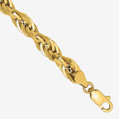 14K Gold Inch Hollow Rope Chain Bracelet