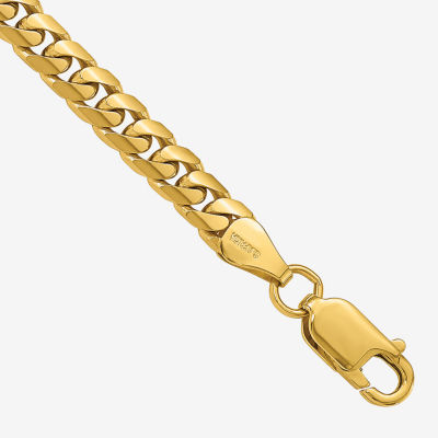 14K Gold Inch Solid Curb Chain Bracelet