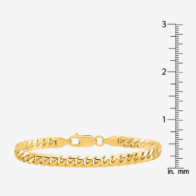 14K Gold Inch Solid Curb Chain Bracelet