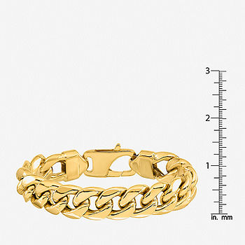 14K Gold 9 Inch Semisolid Cuban Chain Bracelet - JCPenney