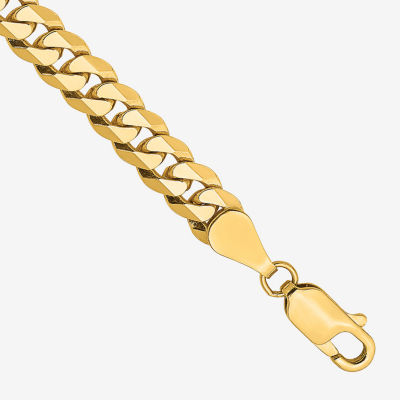 10K Gold Solid Curb Chain Bracelet