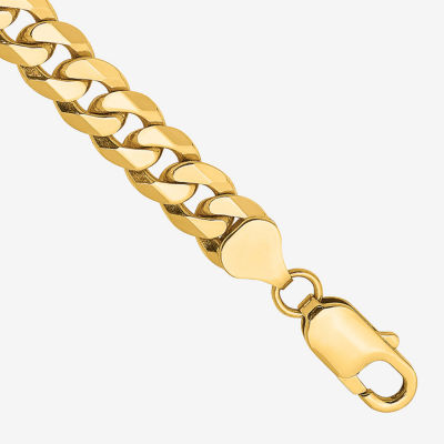 10K Gold Solid Curb Chain Bracelet