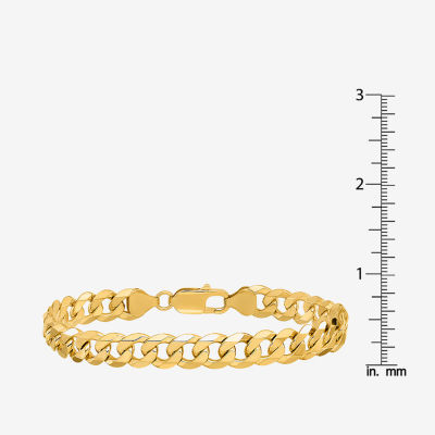 10K Gold Solid Curb Chain Bracelet