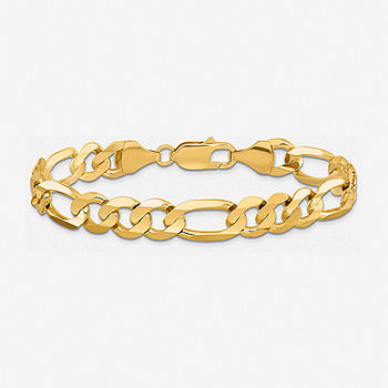 14K Gold 7 Inch Solid Curb Chain Bracelet
