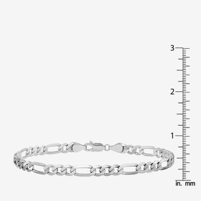 14K Gold Inch Solid Figaro Chain Bracelet