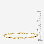 14K Gold 9 Inch Semisolid Ankle Bracelet
