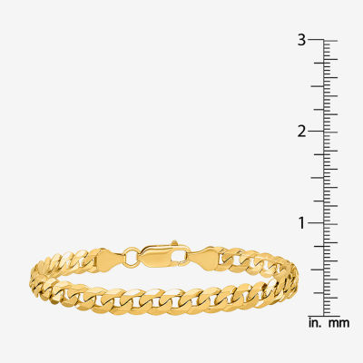 14K Gold Inch Solid Curb Chain Bracelet