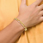 14K Gold 8 Inch Solid Figaro Chain Bracelet
