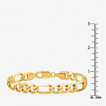 14K Gold 9 Inch Solid Figaro Chain Bracelet - JCPenney