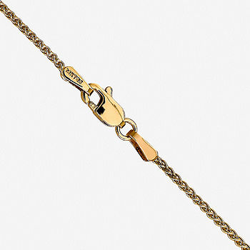 14K Gold 10 Inch Solid Wheat Chain Bracelet - JCPenney