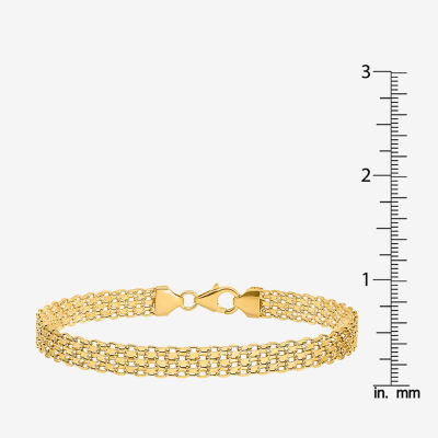 14K Gold 7.5 Inch Hollow Link Link Bracelet