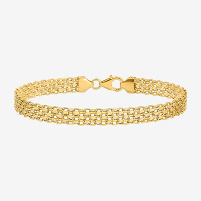 14K Gold 7.5 Inch Hollow Link Link Bracelet