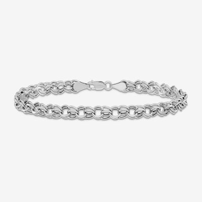 14K White Gold Charm Bracelet