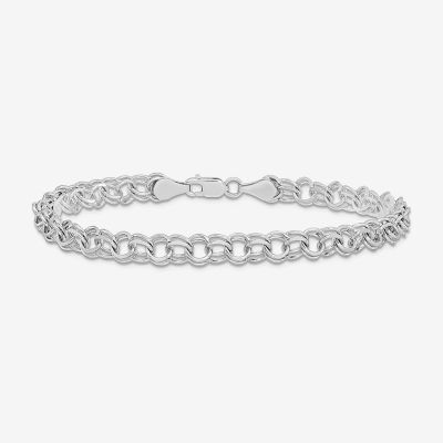 14K White Gold Charm Bracelet