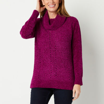 Cowl neck hotsell chenille sweater