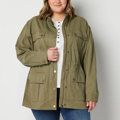 A.n.a Womens Plus Regular Fit Utility Jacket Plaza Las Americas