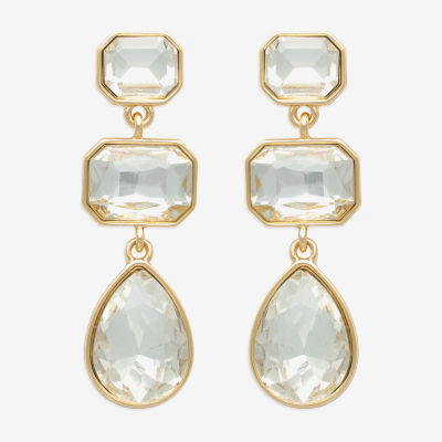 Bijoux Bar Gold Tone Glass Drop Earrings