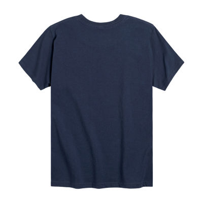 Americana Baseball Little & Big Kid Boys Crew Neck Short Sleeve Flag Regular Fit Graphic T-Shirt