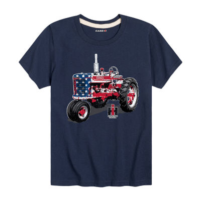Little & Big Boys Americana Tractor Crew Neck Short Sleeve Graphic T-Shirt