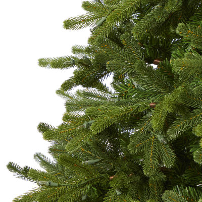 Nearly Natural Washington Fir 7 1/2 Foot Pre-Lit Fir Christmas Tree
