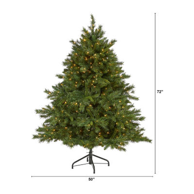 Nearly Natural  Mixed 6 Foot Pre-Lit Pine Christmas Tree