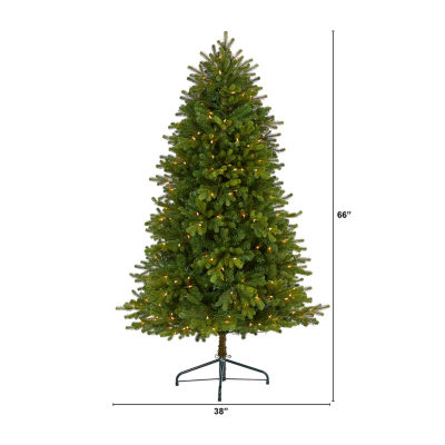 Nearly Natural Washington Fir 5 1/2 Foot Pre-Lit Fir Christmas Tree