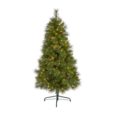 Nearly Natural Golden Washington 5 Foot Pre-Lit Pine Christmas Tree