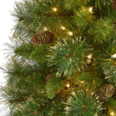 Nearly Natural Golden Washington 5 Foot Pre-Lit Pine Christmas Tree