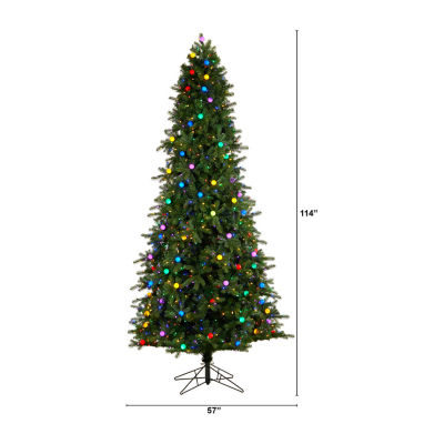 Nearly Natural Fir / Foot Pre-Lit Fir Christmas Tree