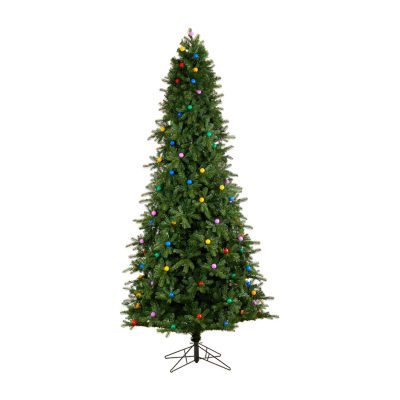 Nearly Natural Fir 9 1/2 Foot Pre-Lit Fir Christmas Tree