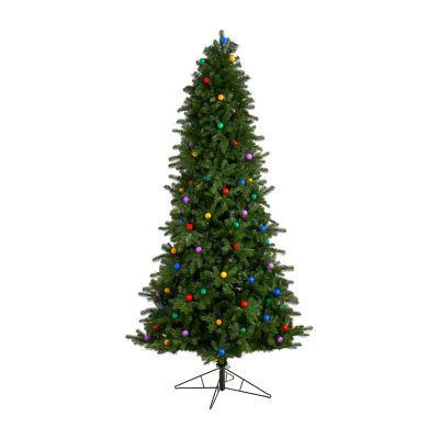 Nearly Natural 8 1/2 Foot Pre-Lit Fir Christmas Tree