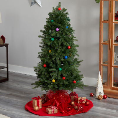 Nearly Natural 5 Foot Pre-Lit Fir Christmas Tree