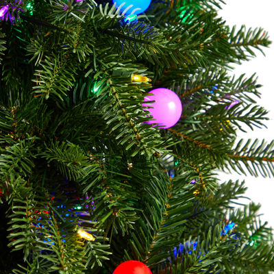 Nearly Natural Foot Pre-Lit Fir Christmas Tree