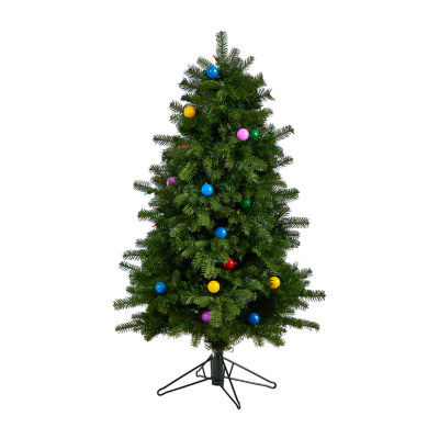 Nearly Natural 4 Foot Pre-Lit Fir Christmas Tree