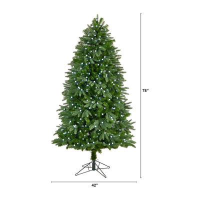 Nearly Natural Fraser 6 1/2 Foot Pre-Lit Fir Christmas Tree